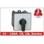 DIN Rail Rear Rotary Selector Switch 100 Amp Manual Transfer Switch