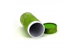 China Green Round Whole Paper Tube Packaging For Tea Packaging supplier