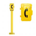 Anti Vandal Yellow Industrial Weatherproof Telephone With Post And Key Lock for sale
