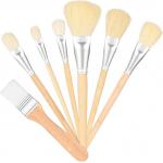 Multi Shaped Wooden Art Brushes Set For Acrylic Oil Watercolor Gouache Painting for sale