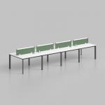 Modern Wooden Office Furniture Staff Computer Table Desk For 8 People for sale
