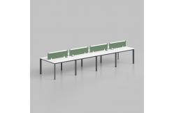 China Modern Wooden Office Furniture Staff Computer Table Desk For 8 People supplier