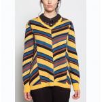 China Silk Slant Colorful Striped Sweater , Knitted Striped Coloured Jumper manufacturer