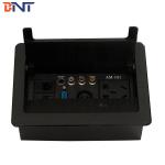 Hidden Desk Mounted Flip Up Plug Sockets , Conference Table Multimedia Socket Box for sale