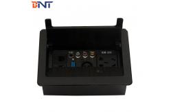 China Hidden Desk Mounted Flip Up Plug Sockets , Conference Table Multimedia Socket Box supplier