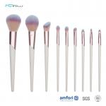 White 9PCS 100% Vegan Makeup Brushes Travel Kit for sale