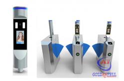 China Thermal Scanner Face Recognition Flap Barrier Turnstile supplier