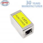Shielded Rj45 Keystone Jack Cat5e Metal Straight Through Inline Coupler for sale