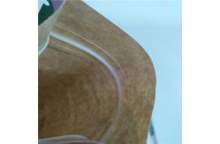 China 120mic Cornstarch PLA Kraft Paper Pouch Resealable Zipper supplier