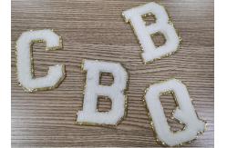 China Towel Embroidered Letter Patches Heat Transfer Labels For Clothes supplier
