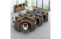 China Modern Cubicle Office Furniture Modular Workstation Partition For 4 Clerk supplier