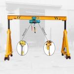 Manual Steerable Mini Single Beam Gantry Crane With Electric Hoist for sale
