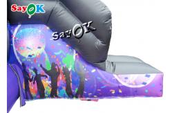 China 15x18ft Inflatable Disco Dome Bounce House With Slide Digital Printed supplier