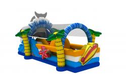 China Shark Themed Inflatable Obstacle Courses Indoor Bounce House For Kids supplier