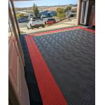 Easy Install Impact Resistant Interlocking Black Polypropylene Garage Floor Tile / Garage Floors for sale
