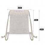 Custom Sublimation Linen Drawstring Backpack 40*30cm Promotional Drawstring Bag