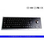Black Industrial Keyboard With Optical Trackball In Full Travel Keys At IP65 Rating for sale