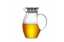 China Bird Shaped Drink Pitcher With Lid , Lightweight Glass Juice Pitcher With Handle supplier