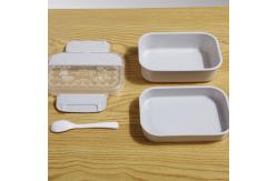 China Pink Plastic Lunch Boxes Microwave With Tableware Container supplier