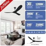 CE ROHS 3 Blade Solid Wood Ceiling Fan Without Light 60 Inch
