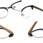 Handmade Retro Wood Grain Acetate Optical Glasses Frame MR H002