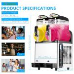 Slushly Machine Granita Cocktail Fizzy Frozen Drink Margarita Slush Machine With Stainless Steel Flow Spout for sale