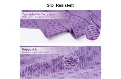 China ODM purple Non Slip Hot Microfiber Yoga Towel With Grips supplier