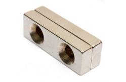 China Square High Strength Neodymium Magnets With Countersunk Holes Block Shape supplier