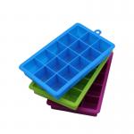 Reusable Large Square 15 Cavity Silicone Ice Cube Mold for sale