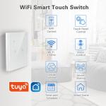 WIFI Dual Light Switch EU UK Standard 2 Gang Wifi Light Switch 240Vac