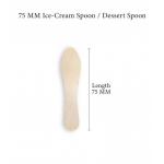Eco Smooth Dessert Wooden Ice Cream Spoons Taster 75mm-50pcs Paper Bundle for sale