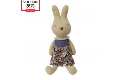 China Breathable Bunny Stuffed Plush Toys Floral Skirt Rabbit Soft Toy supplier