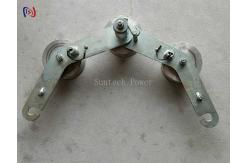 China Hook Ground Block Cable Pulling Pulley For Conductor / Steel Wire Rope supplier