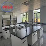 Stainless Steel Hinge Chemistry Lab Bench Laboratory Desks And Workstations With Steel Cabinet Solution for sale