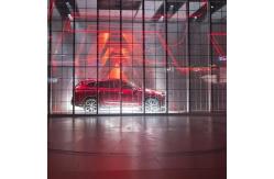China P3.9-7.8Q50T Transparent Glass LED Screen Window Wall supplier