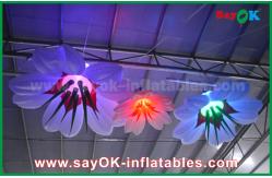 China 1m Dia Inflatable Hanging Lily Flower With RGB Lighting Decoration supplier