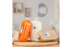 China OEM 550ml PET Beverage Plastic Juice Bottle With Aluminum Screw Cap supplier