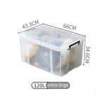 80L 120L 150L Clear Stackable Storage Bins Small Plastic Storage Containers