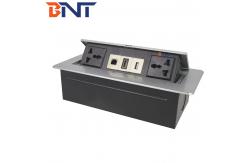 China Desk Pop Up Sockets For Audio Video Solution , Silver Desk Plug Sockets supplier
