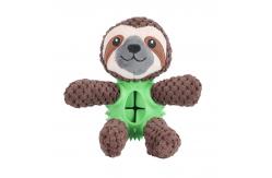 China Interactive Sloth Cloth Plush Dog Toy Puzzle Missing Food Teeth Cleaning supplier