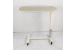 China ABS Panel Medical Overbed Table Gas Spring Lift Mobile Hospital Bed Table supplier
