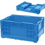 Heavy Duty Blue  Folding Pallet Box High Strength Long Life Span for sale