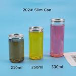330ml 500ml 250ml PET Plastic Cans For Beverage Milk Tea