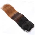 Natural 3 Tone Color Straight Lace Closure Free Shedding Virgin Hair Lace Closure 30-50g for sale