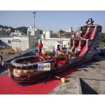 18m Inflatable Commercial Pirate Ship Slide  / Blow Up Water Slide for sale