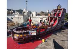China 18m Inflatable Commercial Pirate Ship Slide  / Blow Up Water Slide supplier