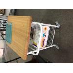 Free Standing Industrial Wire Shelving , Open White Kitchen Wire Cart Restaurant Furniture for sale