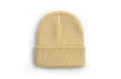 China Yellow  Knitted Fluorescent Beanie Bonnet Hat Cuffed Plain Skull supplier