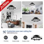1stshine Ceiling Fan Light CE Elegant Black Flush Mounted Lighting Solutions Service