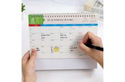 China Small Kids Goal Custom Desk Calendar , Table Tent Calendar With Sticker Notes supplier
